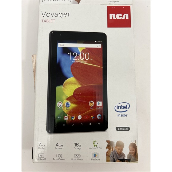 RCA Voyager 7" Black‎ Tablet 16GB 4 Core Android 6.0 RCT6873W42 SKU 1387 - Picture 1 of 4